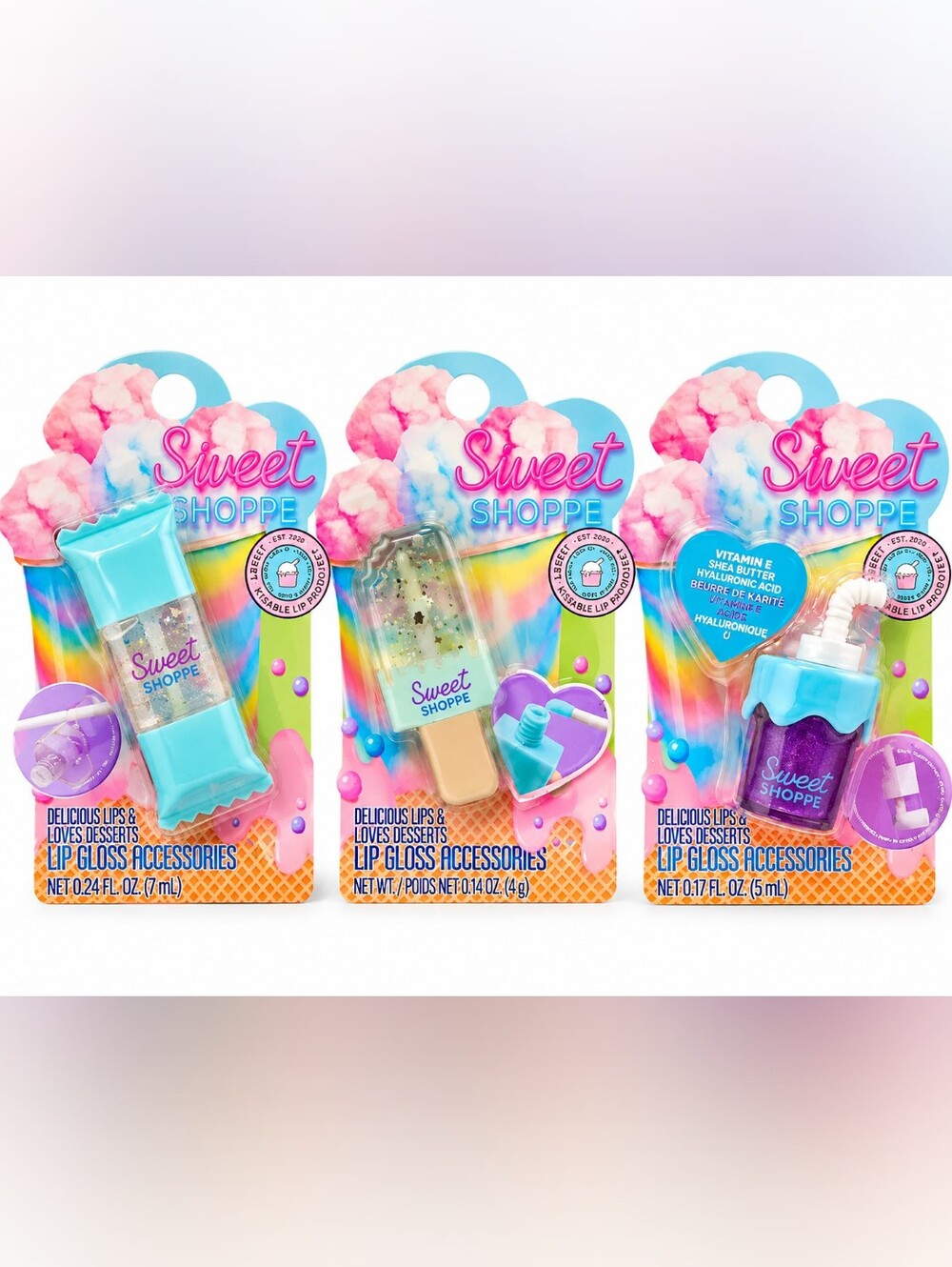 SWEET SHOPPE BEAUTY COLLECTION SWEET SCENTED LIP GLOSSES 3-PC
